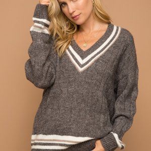 Varsity V-Neck Sweater